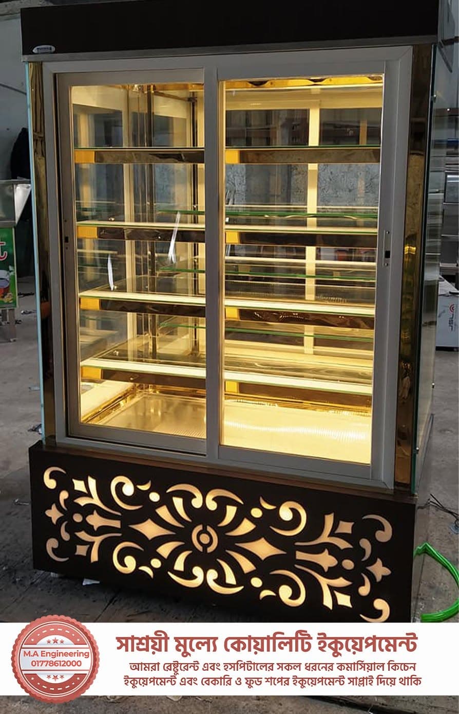 Sliding Door Display Showcase (Floral Base)