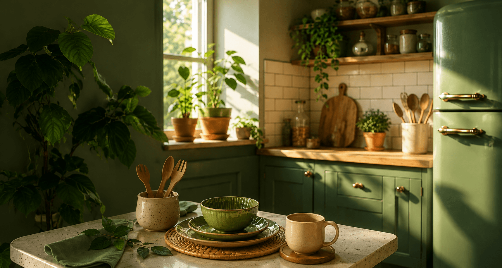 Warm, professionally equipped kitchen interior